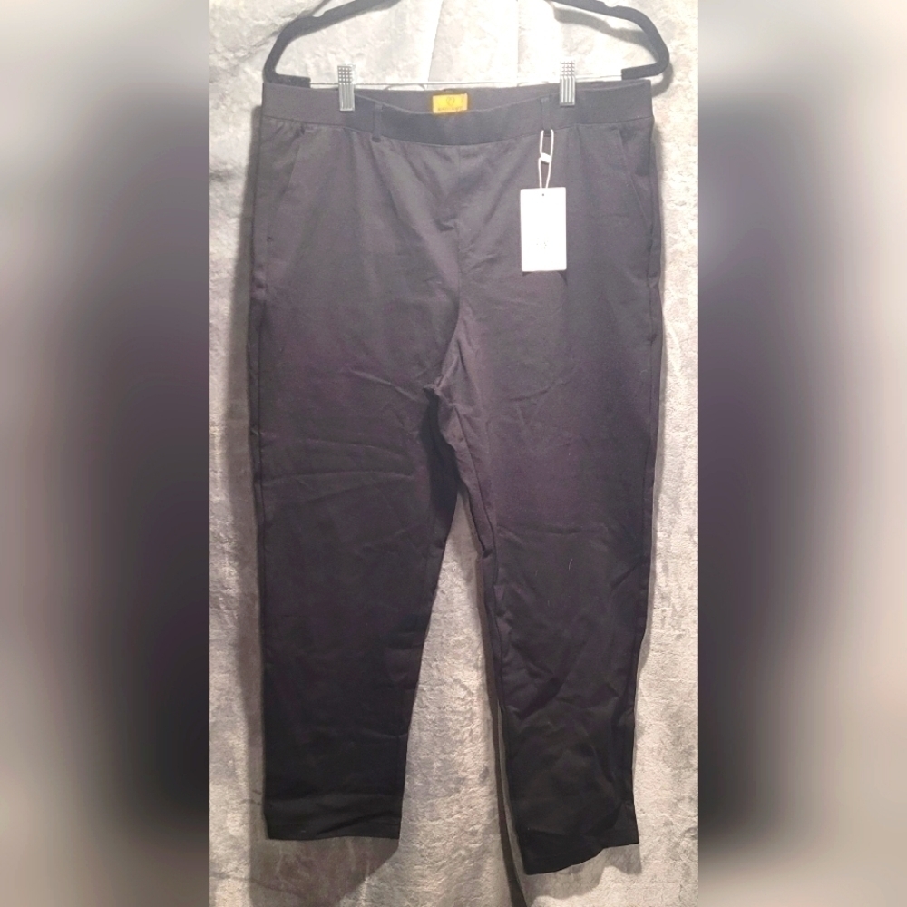 MARYCRAFTS size 18 black women's pull on, stretch, yoga dress work pants